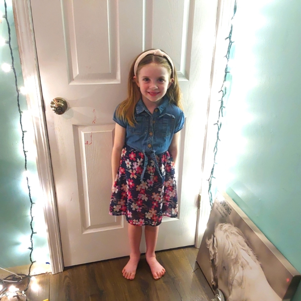 Blue Jean and flower dress